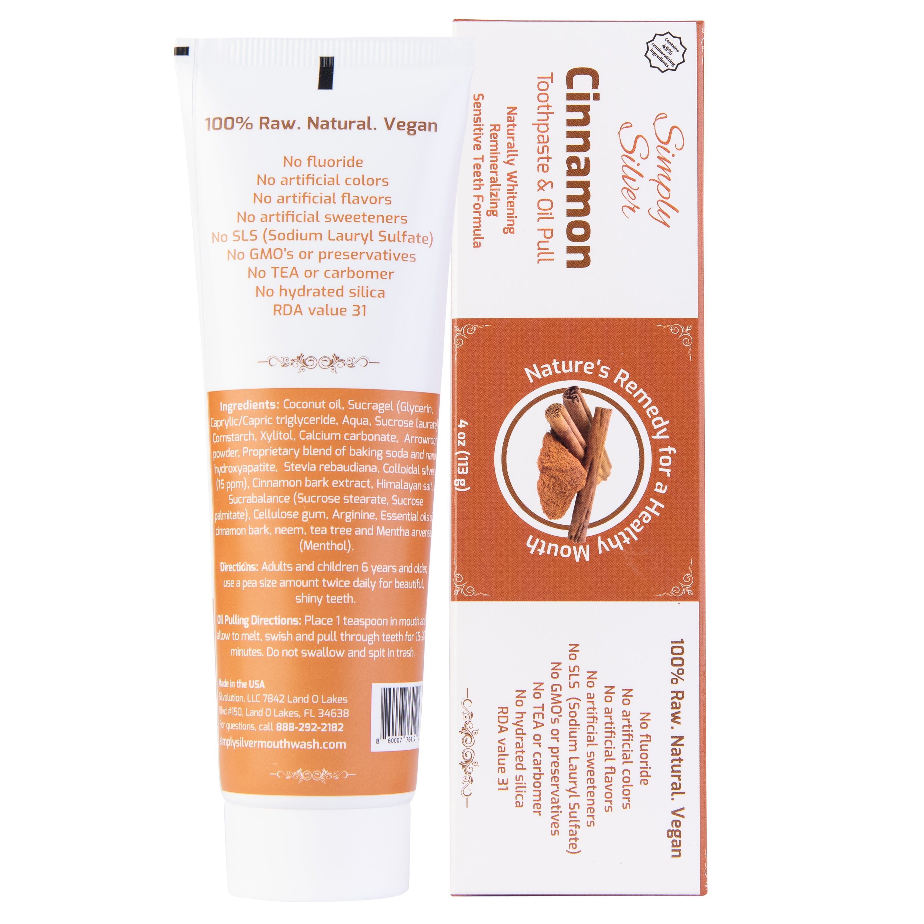 Simply Silver Cinnamon Toothpaste (New Formula)