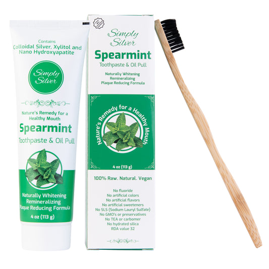 Simply Silver Spearmint toothpaste