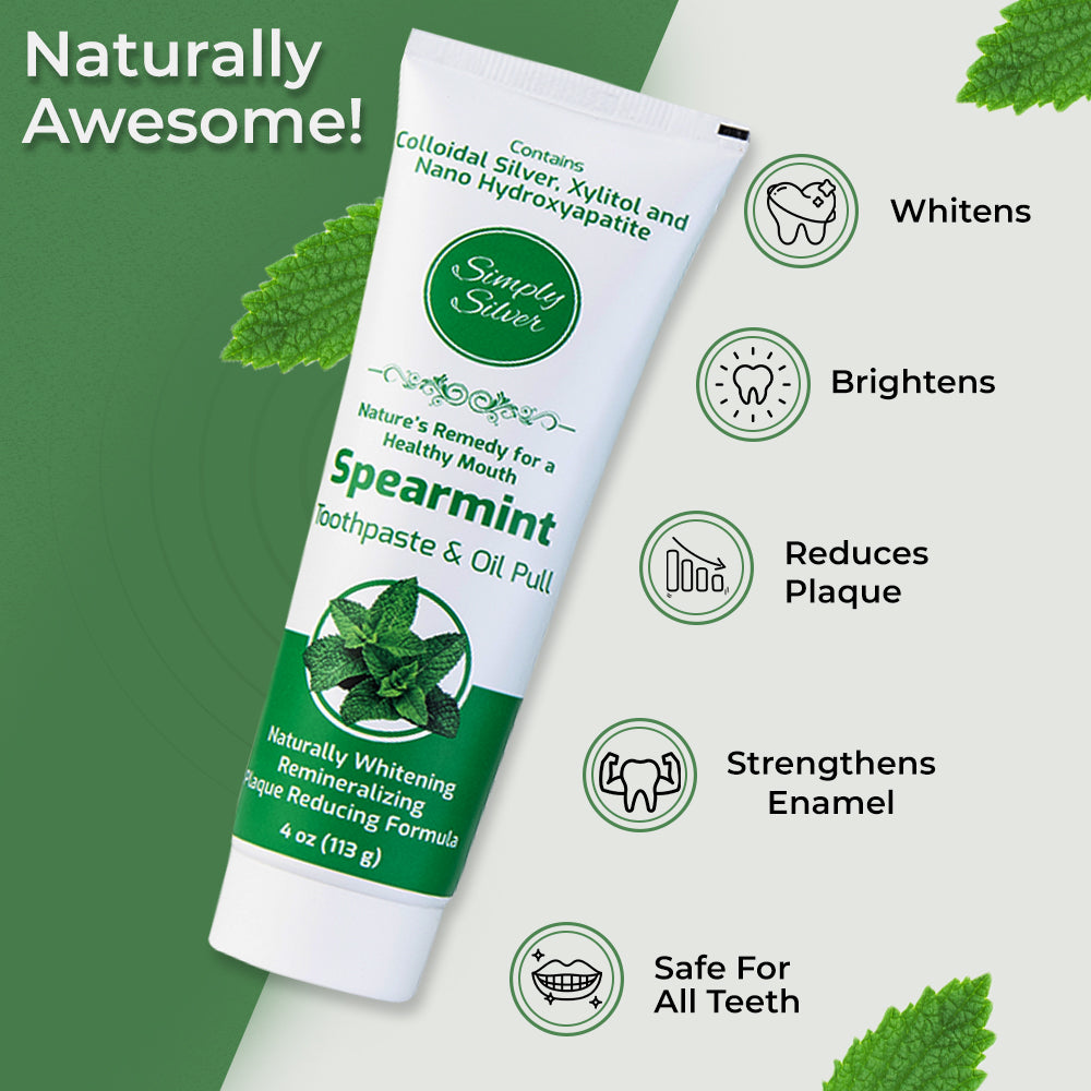 Simply Silver Spearmint toothpaste (New Formula)